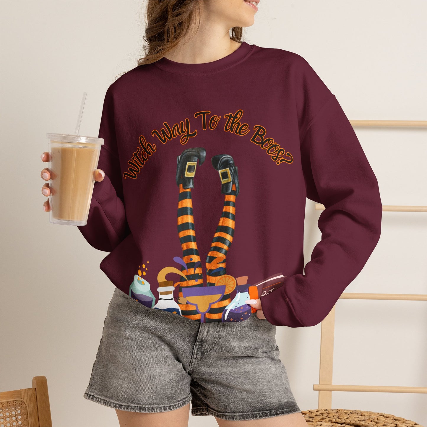 Witch Way To The Boos? Crewneck Sweatshirt
