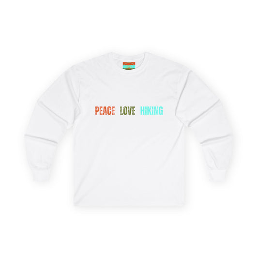 Peace Love Hiking Ultra Cotton Long Sleeve Tee