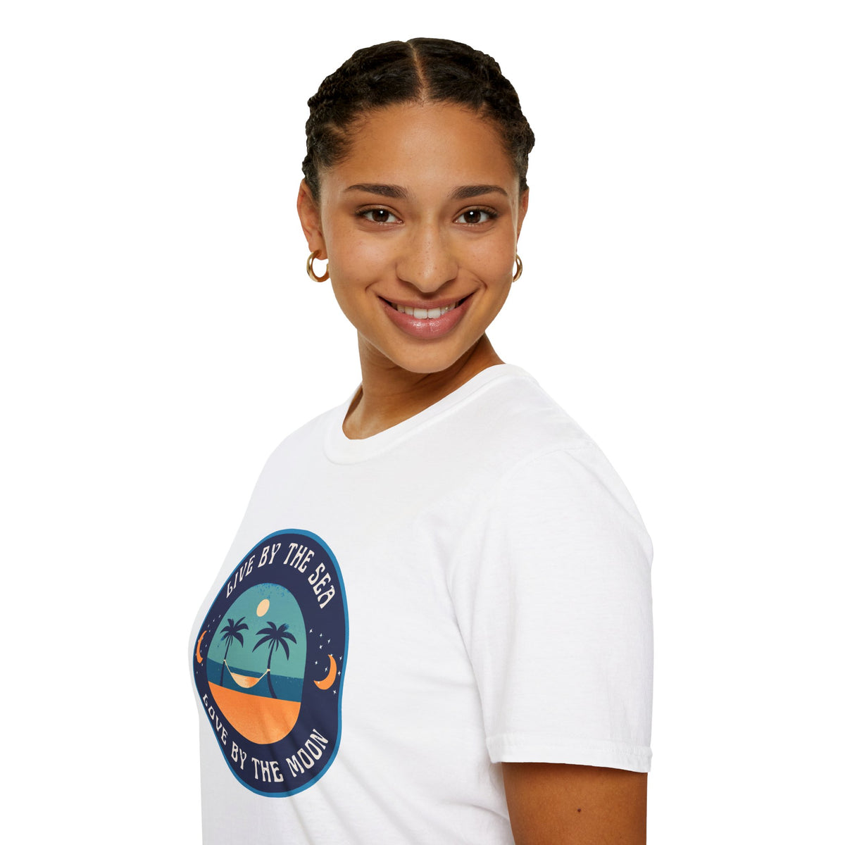 Live By The Sea Love By The Moon | Unisex Soft-style T-Shirt
