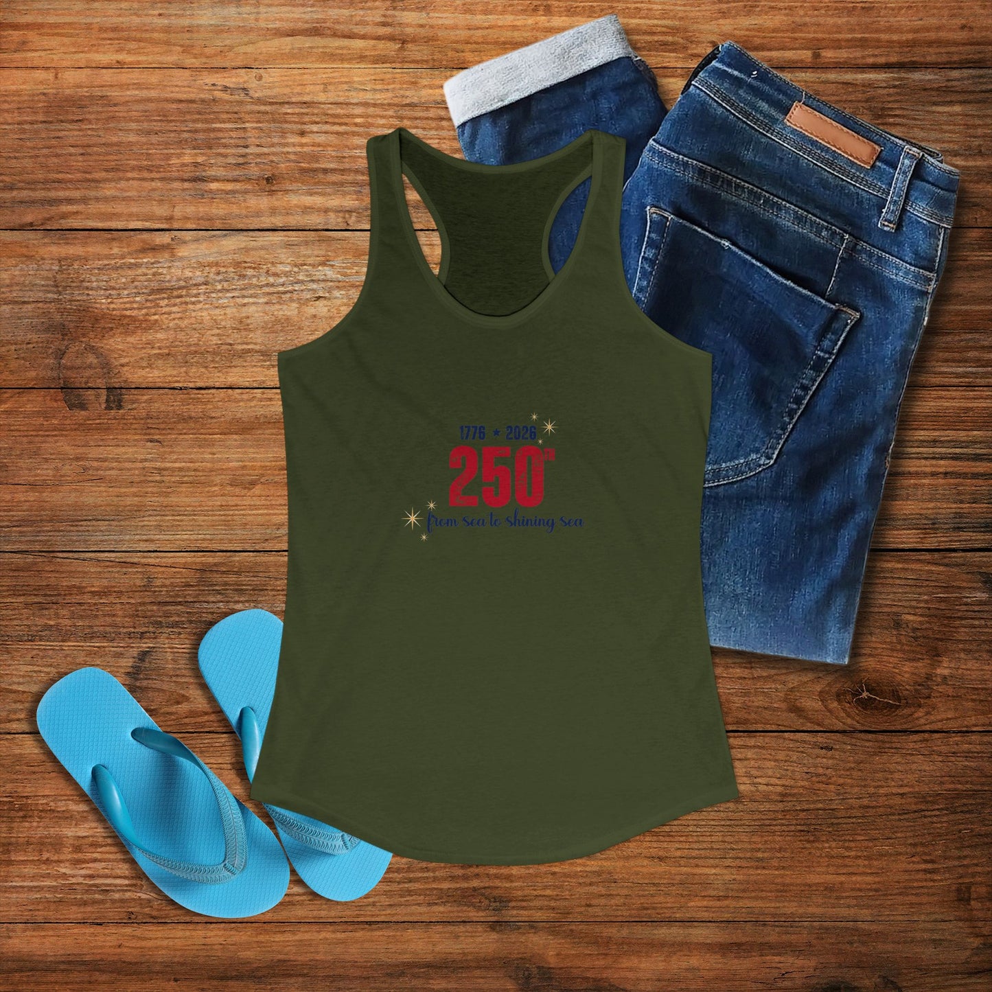 250th Anniversary Tank Top — "From Sea to Shining Sea" — 1776 2026 Patriotic Celebration Tank