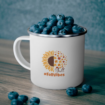 #FallVibes Enamel Camping Mug
