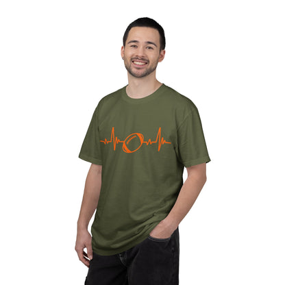 Football Heartbeat Graphic Tee | Soft Cotton T-Shirt for Football Fans
