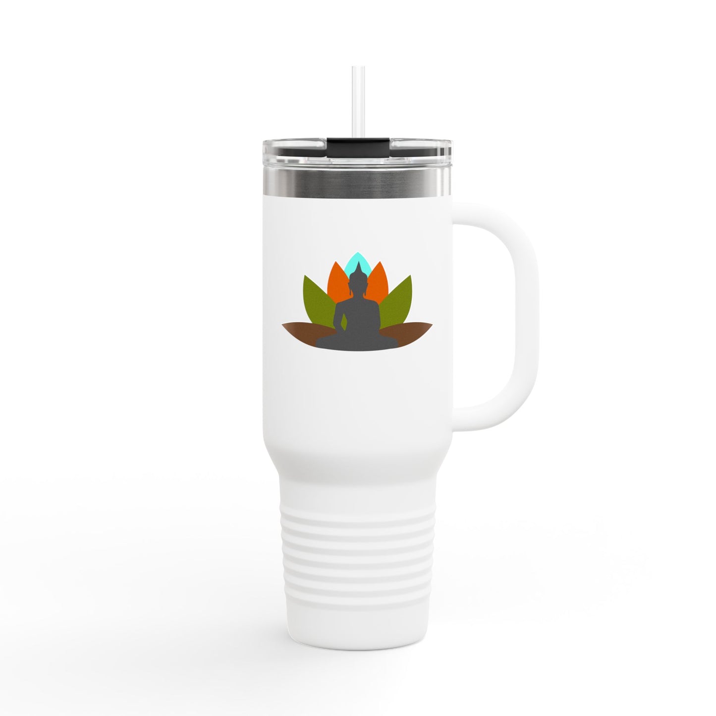 Buddha Lotus 40 oz Insulated Travel Tumbler | Earth | Meditation & Yoga Drinkware