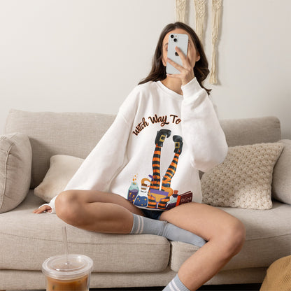 Witch Way To The Boos? Crewneck Sweatshirt
