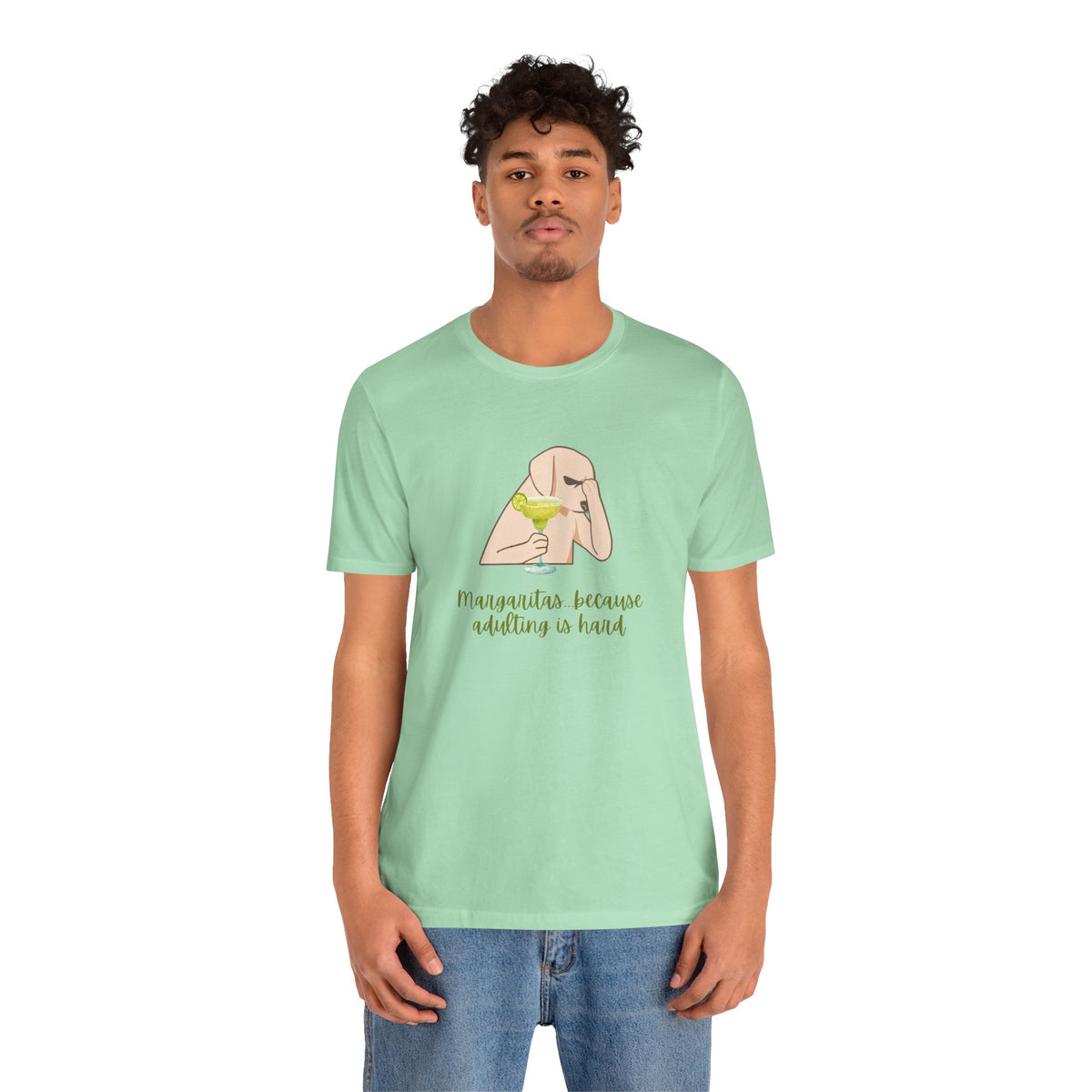 Margaritas...Because Adulting Is Hard | Unisex Jersey T-Shirt
