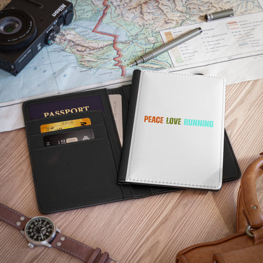 Peace Love Running Passport Cover