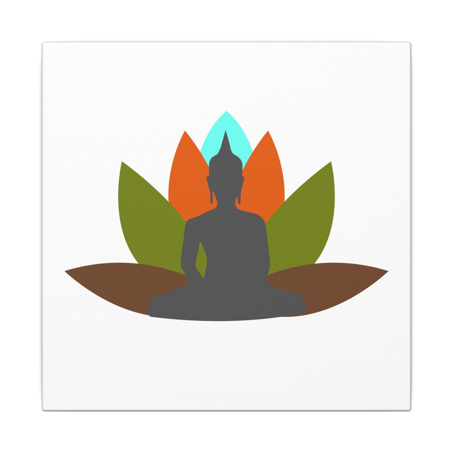 Buddha Lotus Canvas Print | Earth | Meditation & Yoga Wall Art