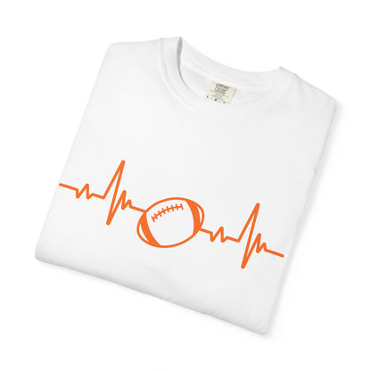 Football Heartbeat Graphic Tee | Soft Cotton T-Shirt for Football Fans