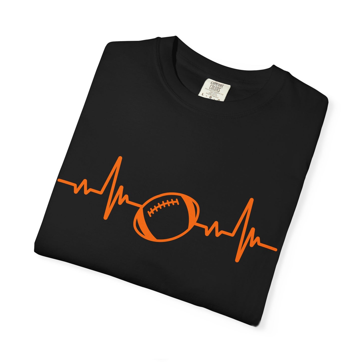 Football Heartbeat Graphic Tee | Soft Cotton T-Shirt for Football Fans
