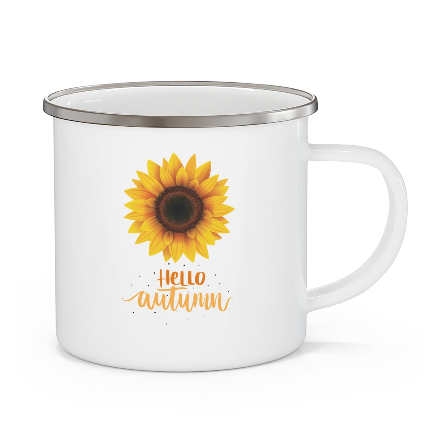 Hello Autumn Enamel Camping Mug