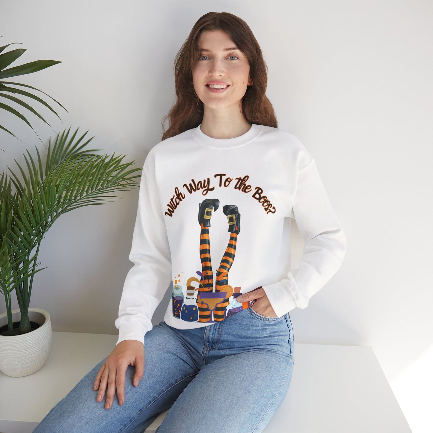 Witch Way To The Boos? Crewneck Sweatshirt