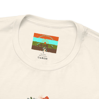 Vintage Floral Football Graphic Tee | 60s Hippie Style