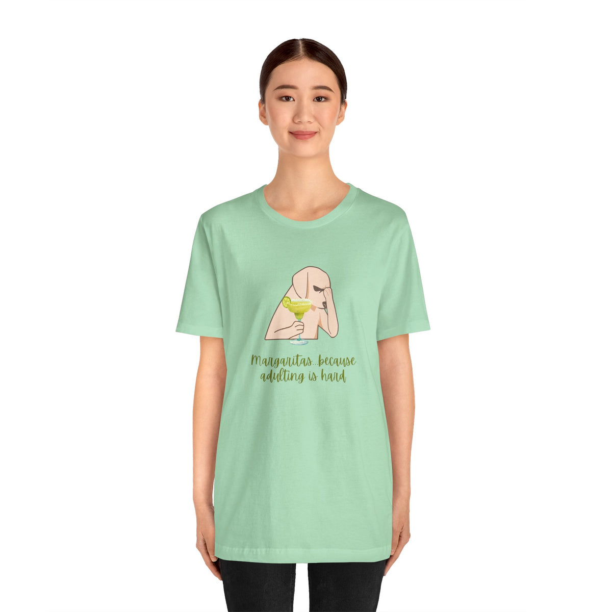Margaritas...Because Adulting Is Hard | Unisex Jersey T-Shirt