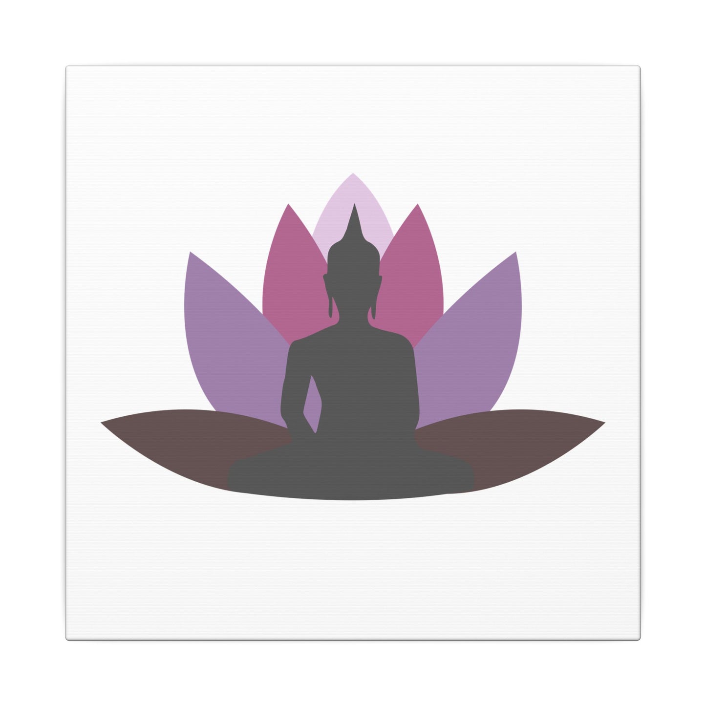 Buddha Lotus Canvas Print | Mauve | Meditation & Yoga Wall Art