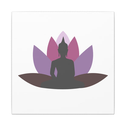 Buddha Lotus Canvas Print | Mauve | Meditation & Yoga Wall Art