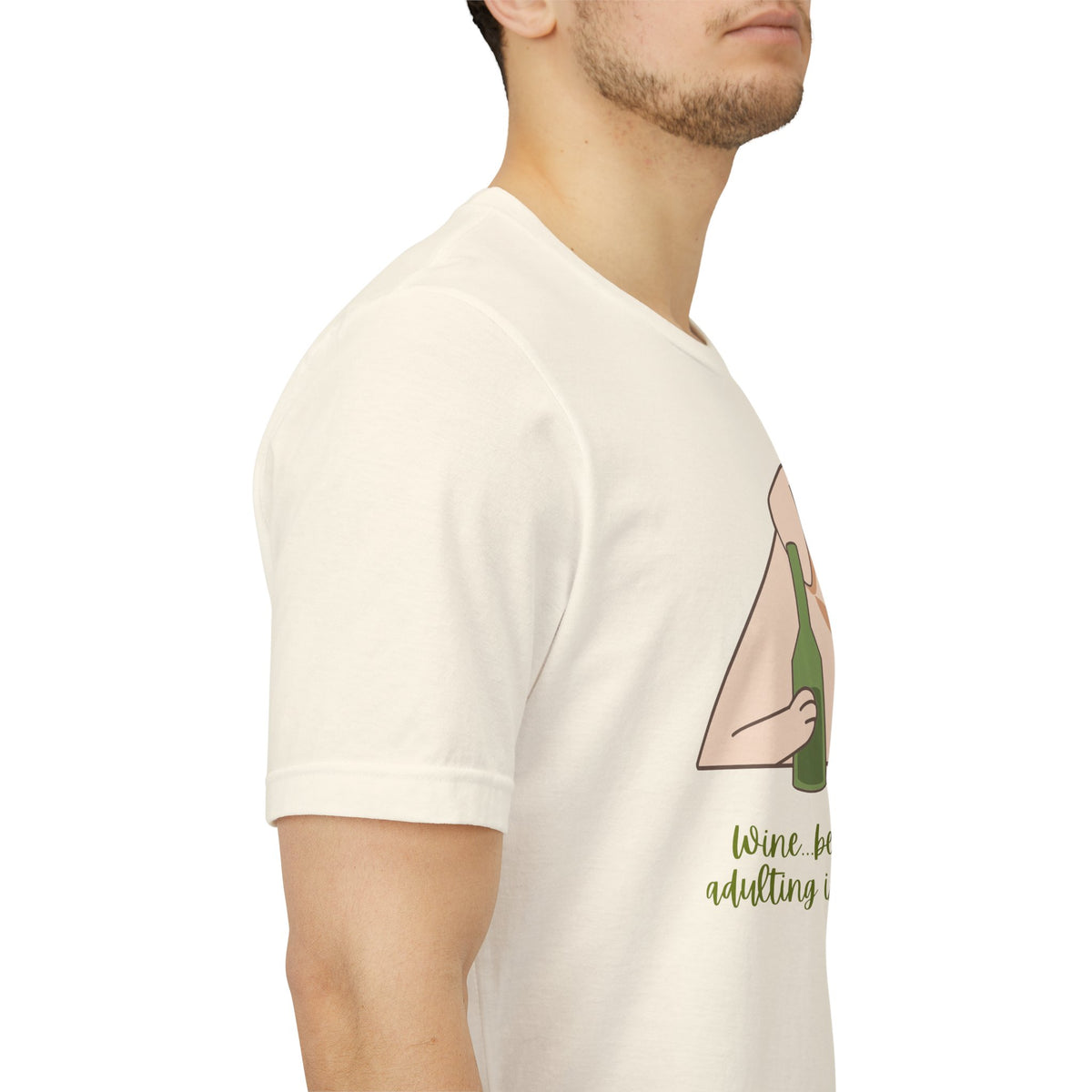 Wine...Because Adulting Is Hard | Unisex Jersey T-Shirt