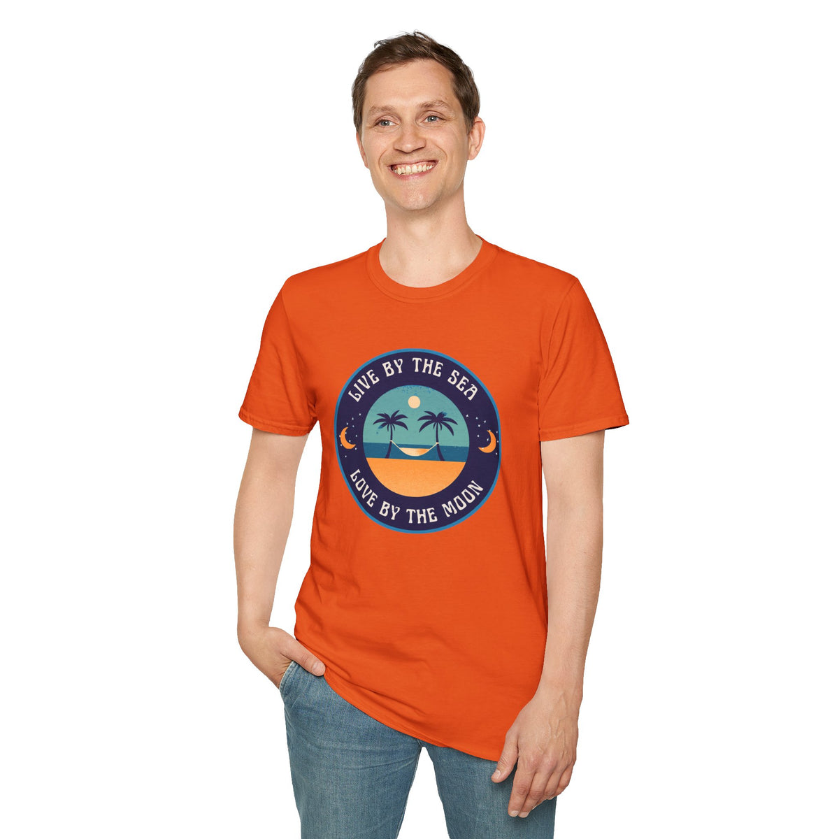 Live By The Sea Love By The Moon | Unisex Soft-style T-Shirt