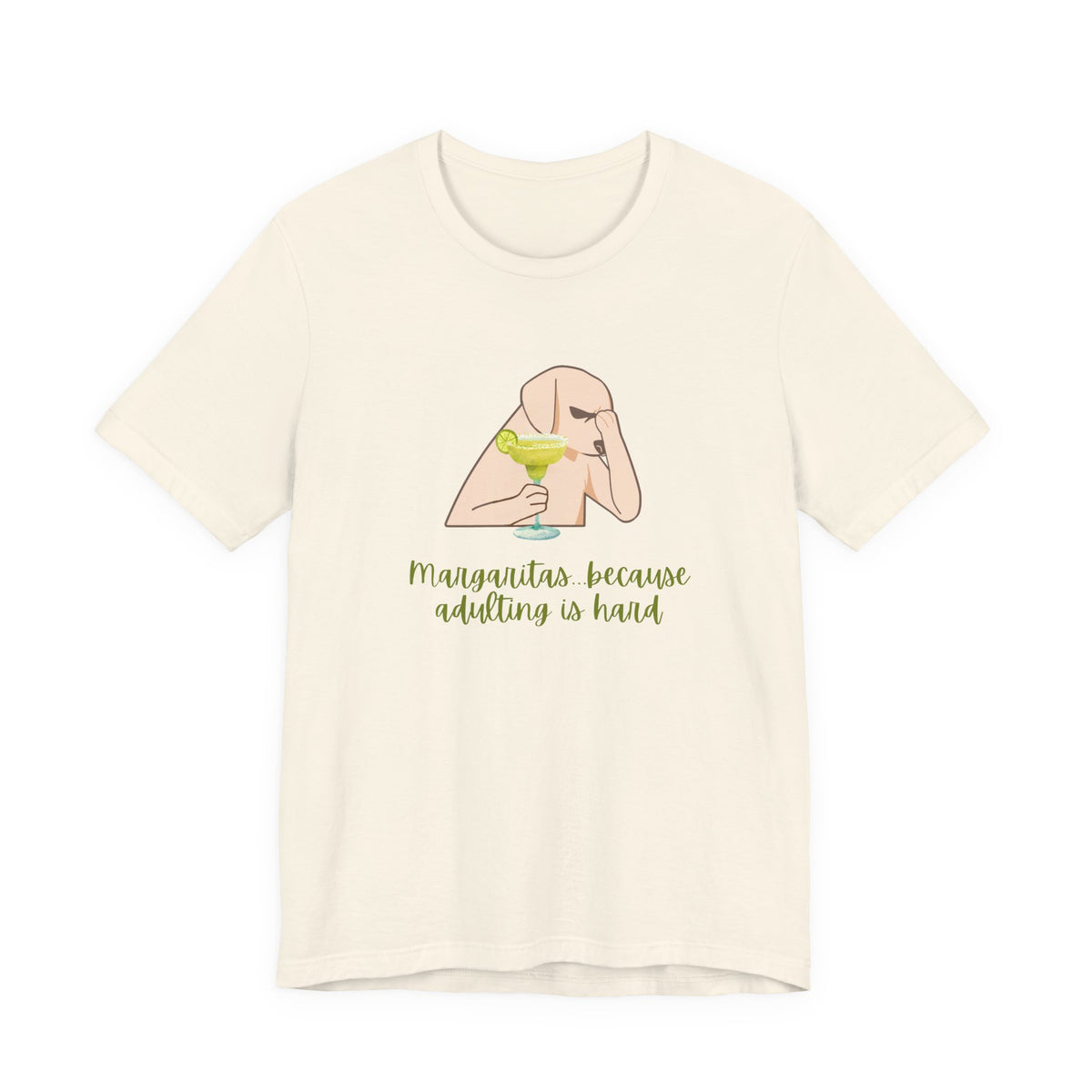 Margaritas...Because Adulting Is Hard | Unisex Jersey T-Shirt