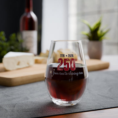 250th Anniversary Stemless Wine Glass — "From Sea to Shining Sea" — 1776-2026  — Commemorative USA Celebration Gift