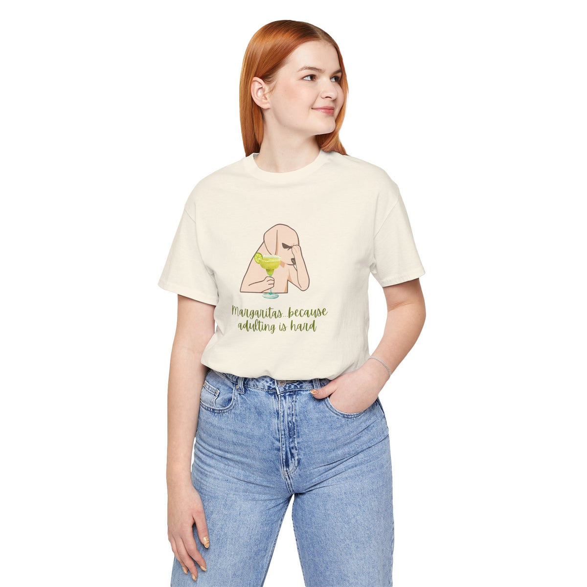 Margaritas...Because Adulting Is Hard | Unisex Jersey T-Shirt