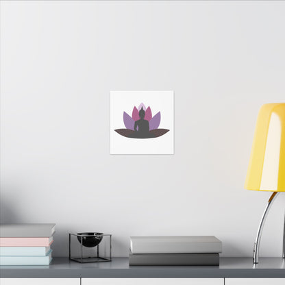 Buddha Lotus Canvas Print | Mauve | Meditation & Yoga Wall Art
