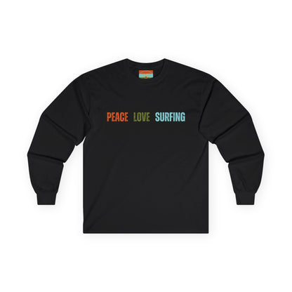 Peace Love Surfing Ultra Cotton Long Sleeve Tee