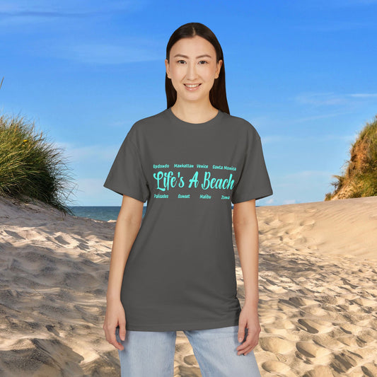 Life’s A Beach – Los Angeles Unisex Sueded T-Shirt | Beach Lover Tee