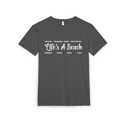 Life’s A Beach – Los Angeles Unisex Sueded T-Shirt | Beach Lover Tee