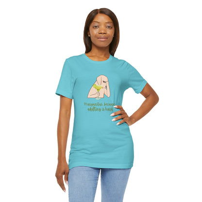 Margaritas...Because Adulting Is Hard | Unisex Jersey T-Shirt