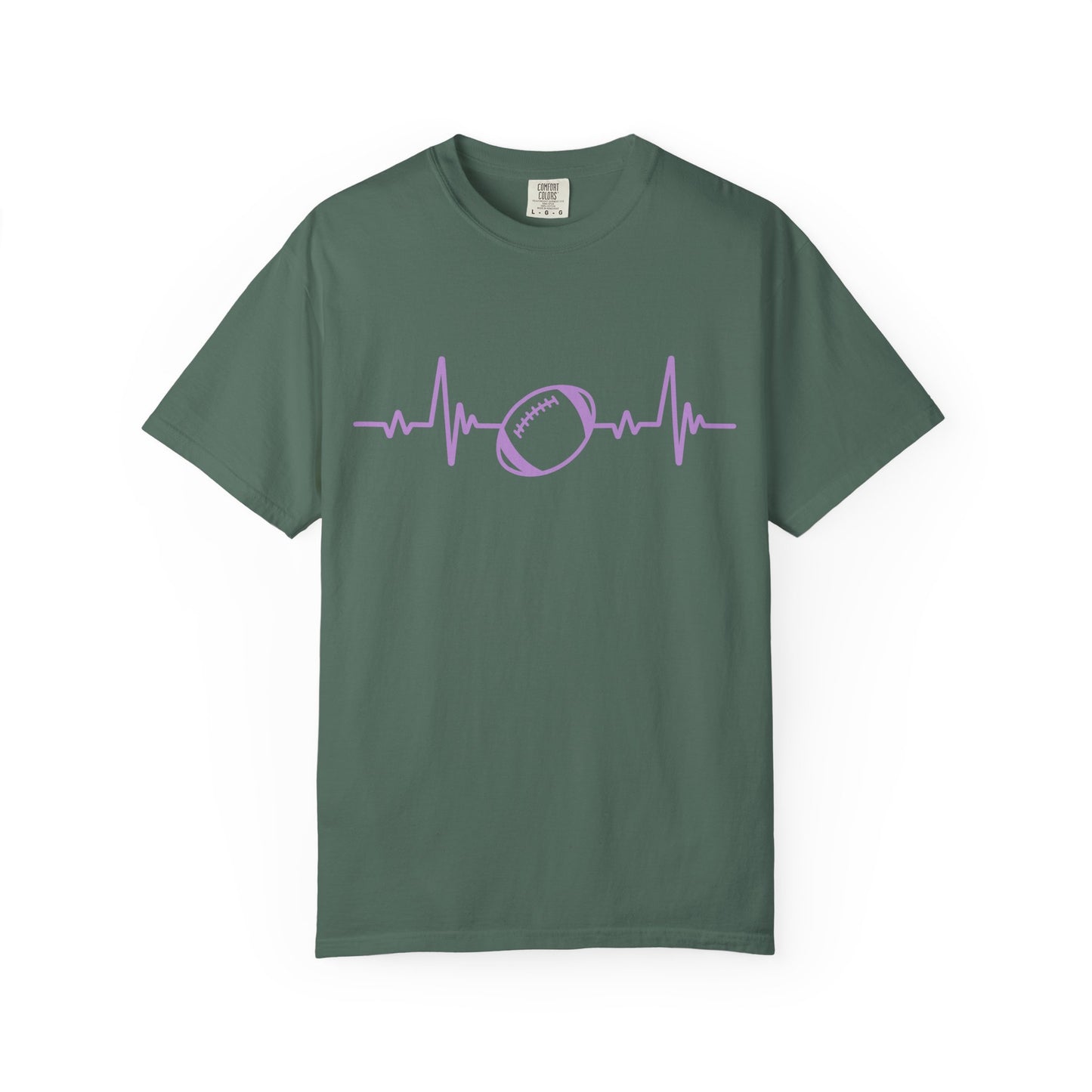 Football Heartbeat Graphic Tee | Soft Cotton T-Shirt for Football Fans
