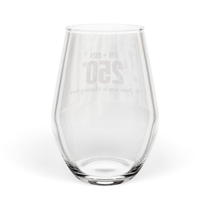 250th Anniversary Stemless Wine Glass — "From Sea to Shining Sea" — 1776-2026  — Commemorative USA Celebration Gift