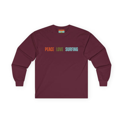 Peace Love Surfing Ultra Cotton Long Sleeve Tee
