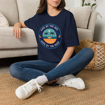 Live By The Sea Love By The Moon | Unisex Soft-style T-Shirt