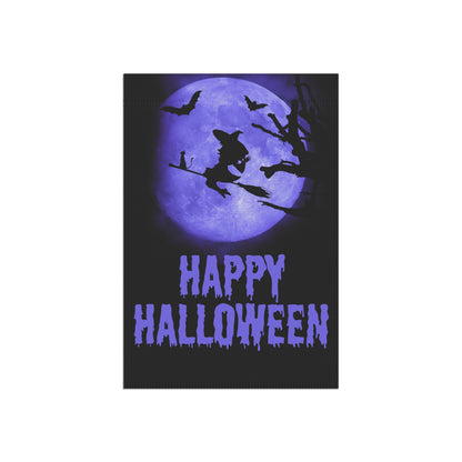 Purple Moon Happy Halloween Garden & House Banner