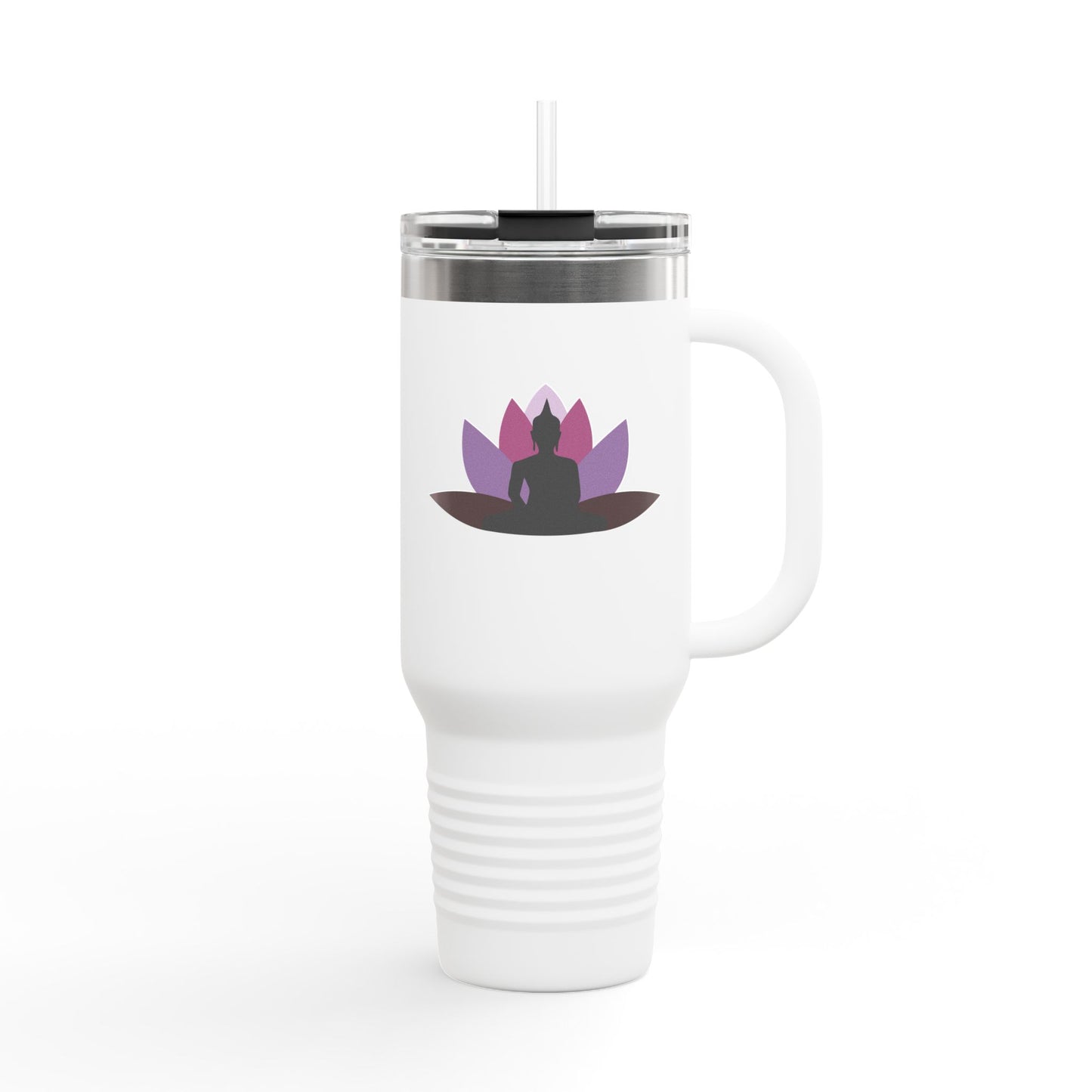 Buddha Lotus 40 oz Insulated Travel Tumbler | Mauve | Meditation & Yoga Drinkware
