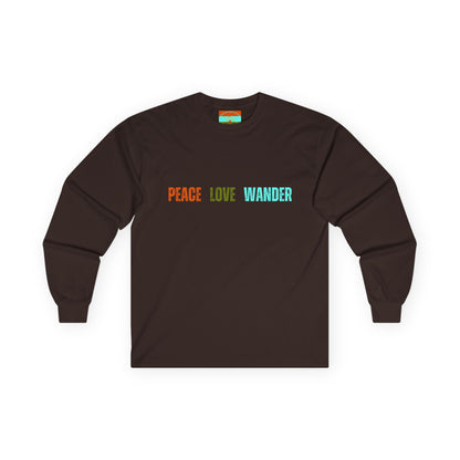 Peace Love Wander Ultra Cotton Long Sleeve Tee