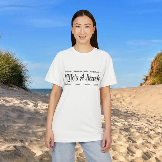 Life’s A Beach – Los Angeles Unisex Sueded T-Shirt | Beach Lover Tee