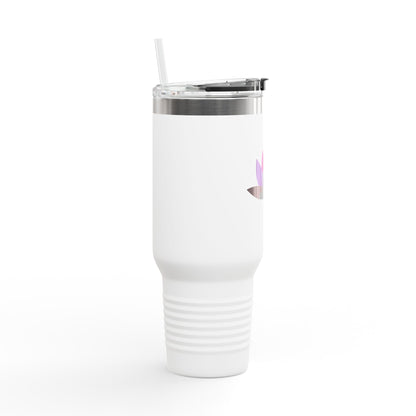 Buddha Lotus 40 oz Insulated Travel Tumbler | Mauve | Meditation & Yoga Drinkware