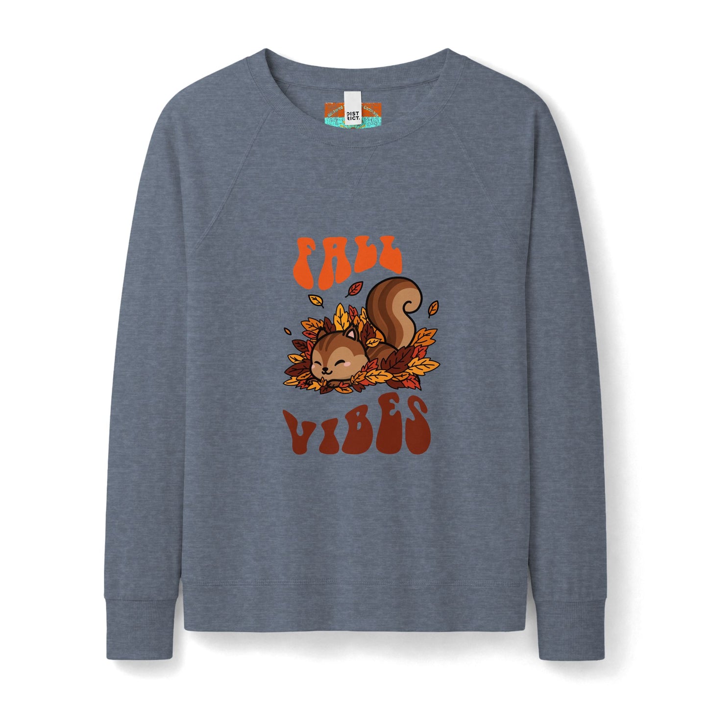 Fall Vibes Squirrel Sweatshirt — Women's Cozy Autumn Crewneck