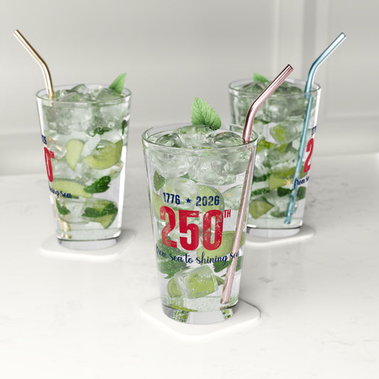 250th Anniversary Pint Glass – 'From Sea to Shining Sea' 1776–2026 Commemorative Beer Glass