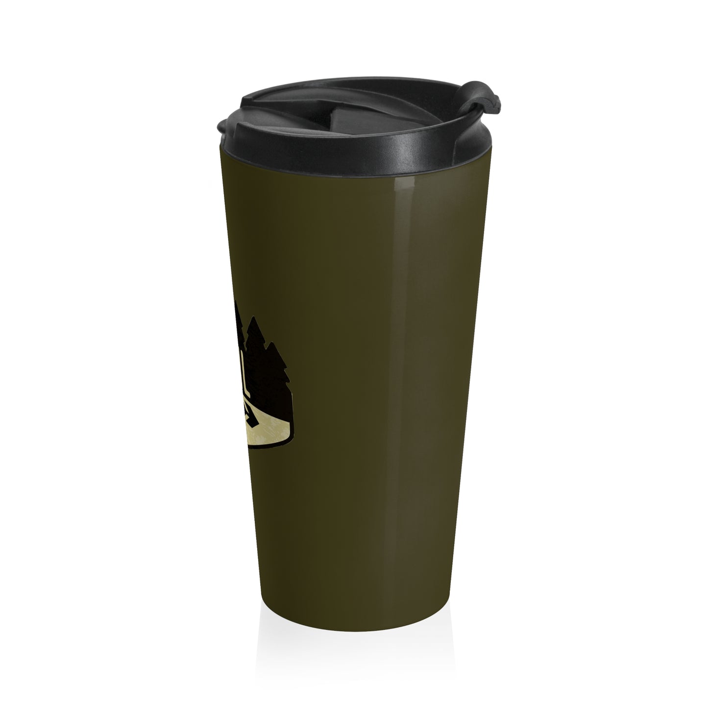 Wooden Hiking Trail Sign Stainless Steel Travel Mug in Earth