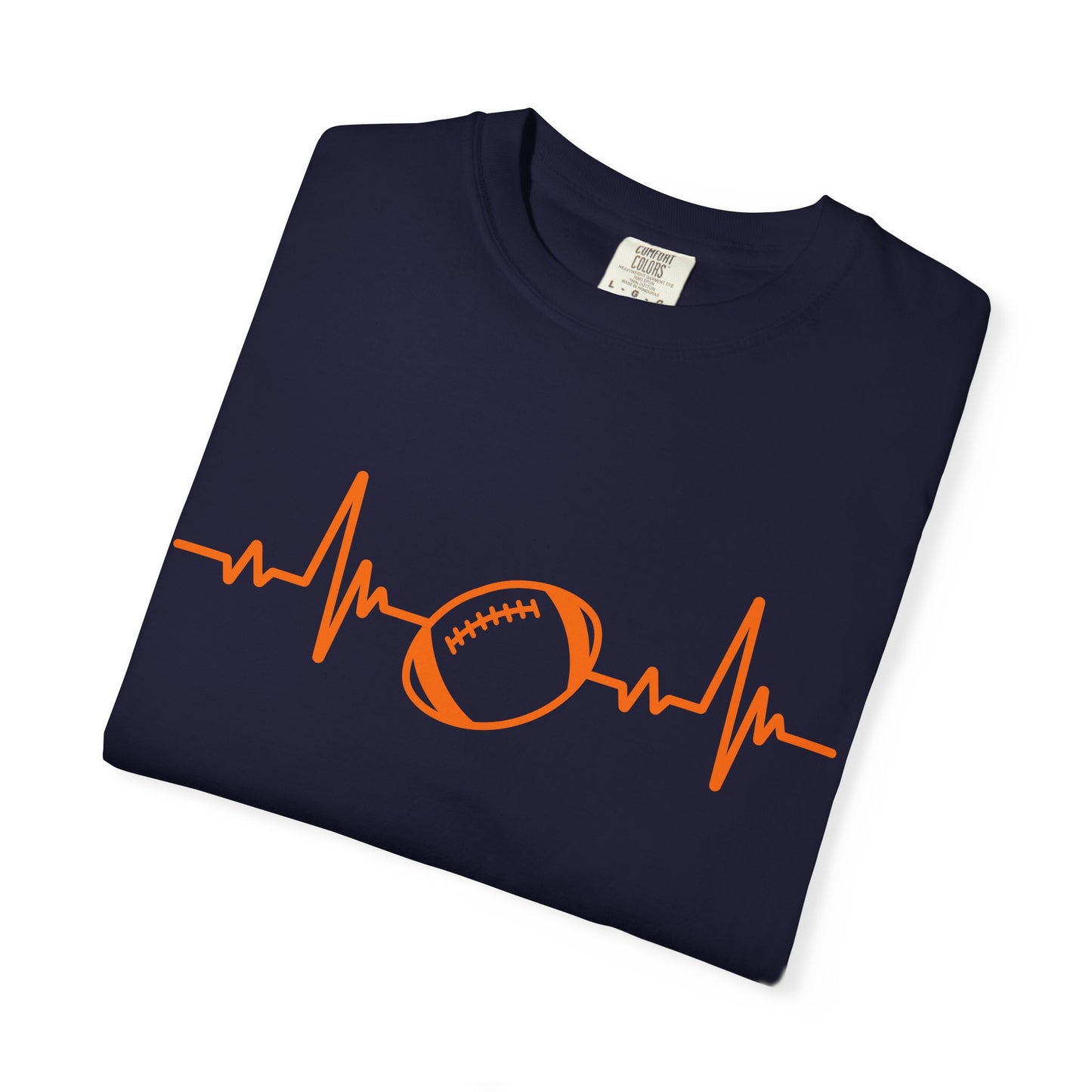 Football Heartbeat Graphic Tee | Soft Cotton T-Shirt for Football Fans