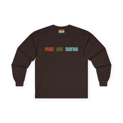 Peace Love Surfing Ultra Cotton Long Sleeve Tee