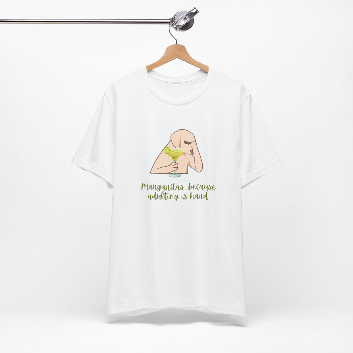 Margaritas...Because Adulting Is Hard | Unisex Jersey T-Shirt