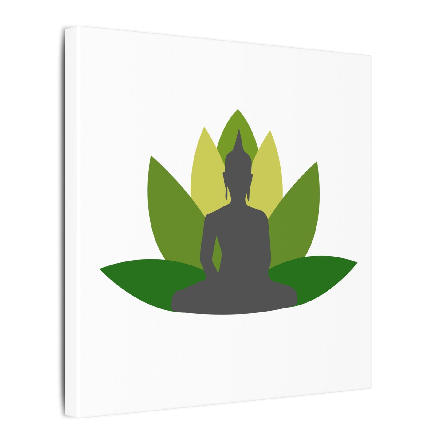 Buddha Lotus Canvas Print | Verde | Meditation & Yoga Wall Art