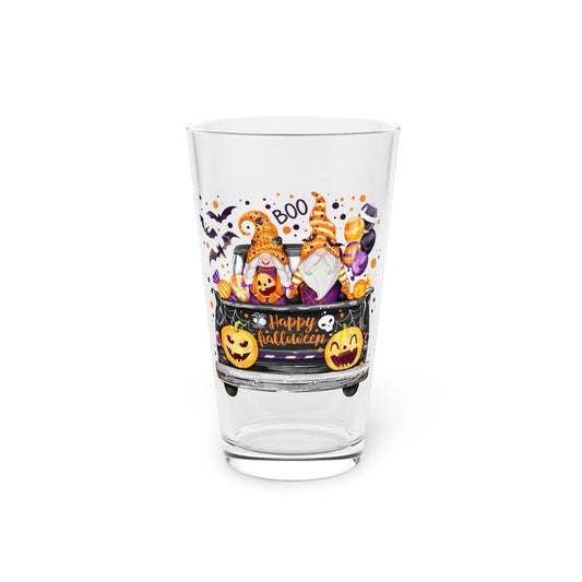 Gnomes Happy Halloween 16oz Pint Glass