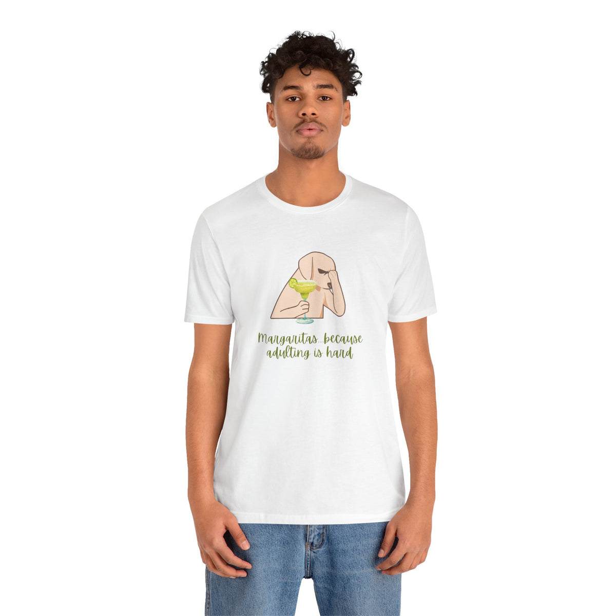 Margaritas...Because Adulting Is Hard | Unisex Jersey T-Shirt