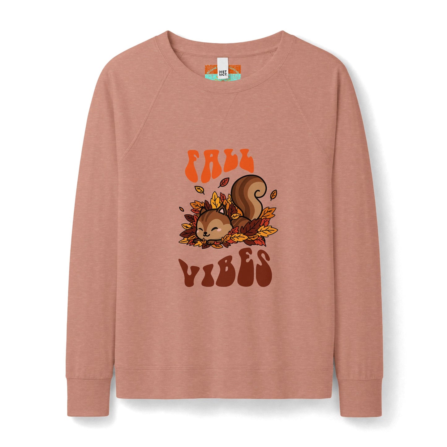 Fall Vibes Squirrel Sweatshirt — Women's Cozy Autumn Crewneck
