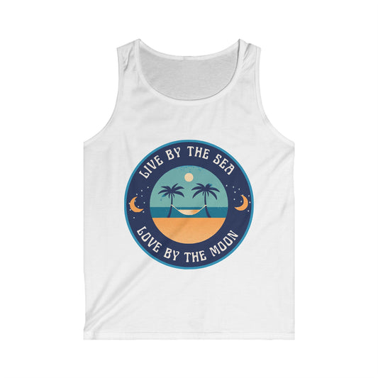 Live By The Sea Love By The Moon  Men's Softstyle Tank Top
