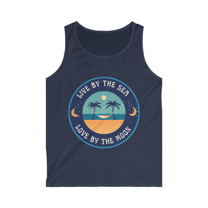 Live By The Sea Love By The Moon  Men's Softstyle Tank Top